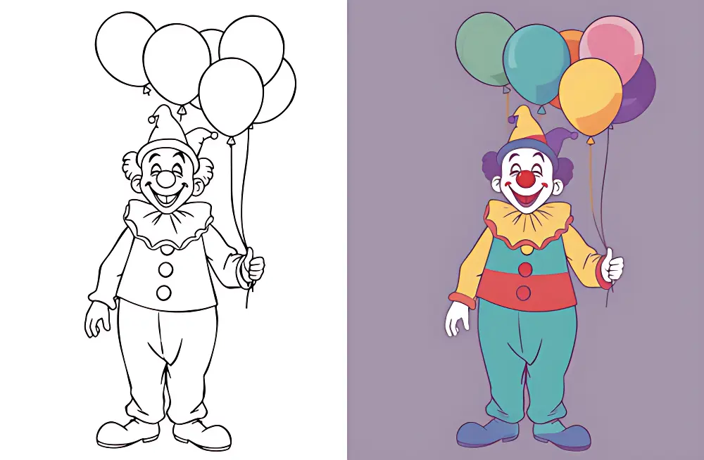 Clown Ausmalbilder