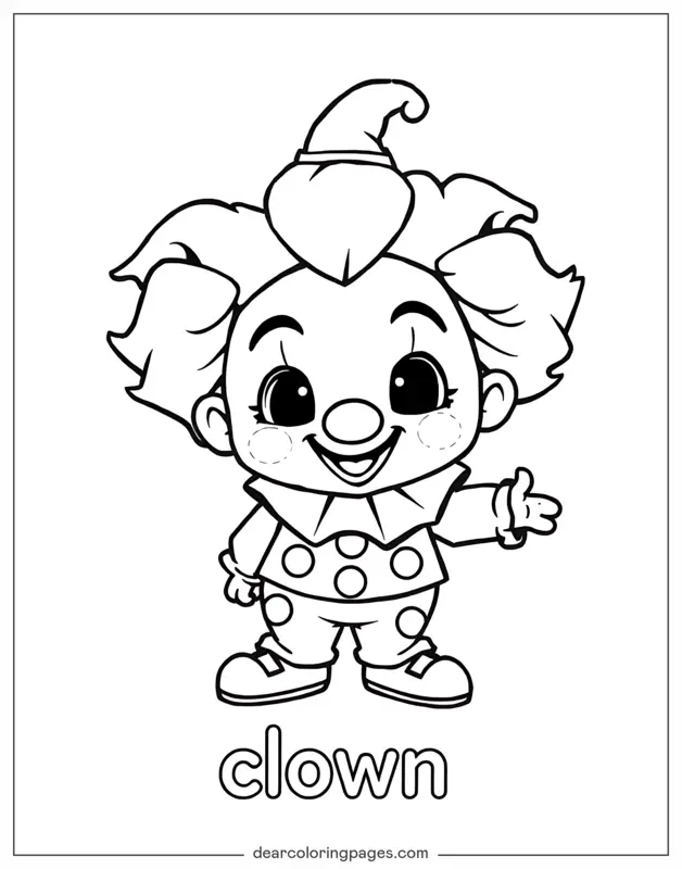 Clown mit Text