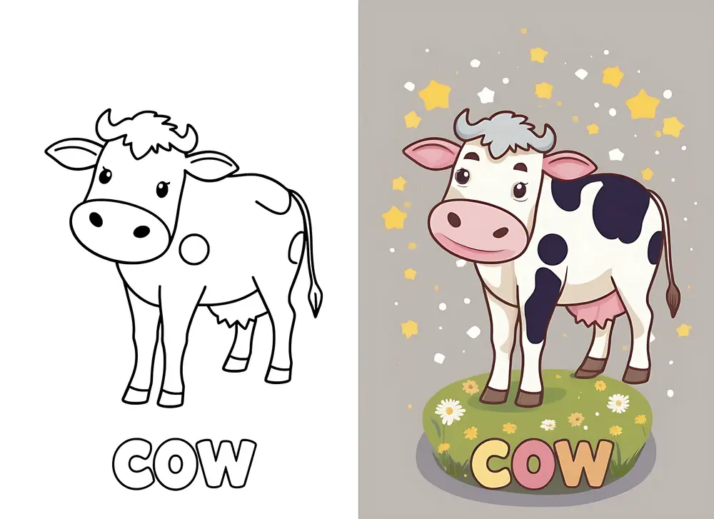 Coloriages Vache