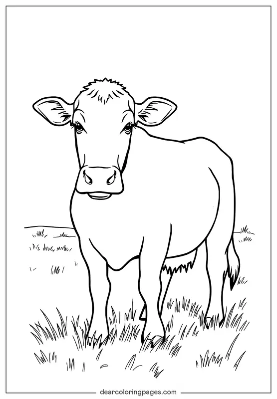 Coloriage de Vache – Coloriage Vache Jersey