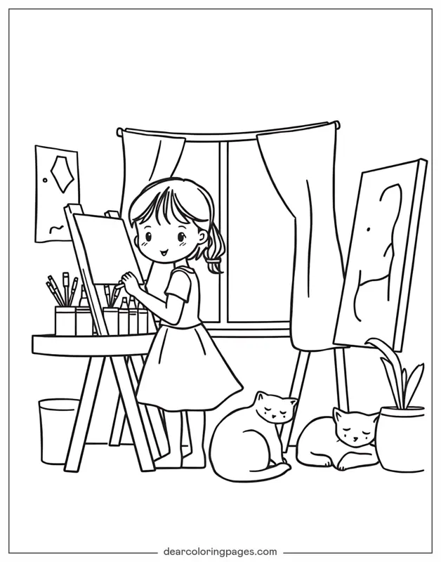 Coloriage de Cocooning – Atelier d'art confortable