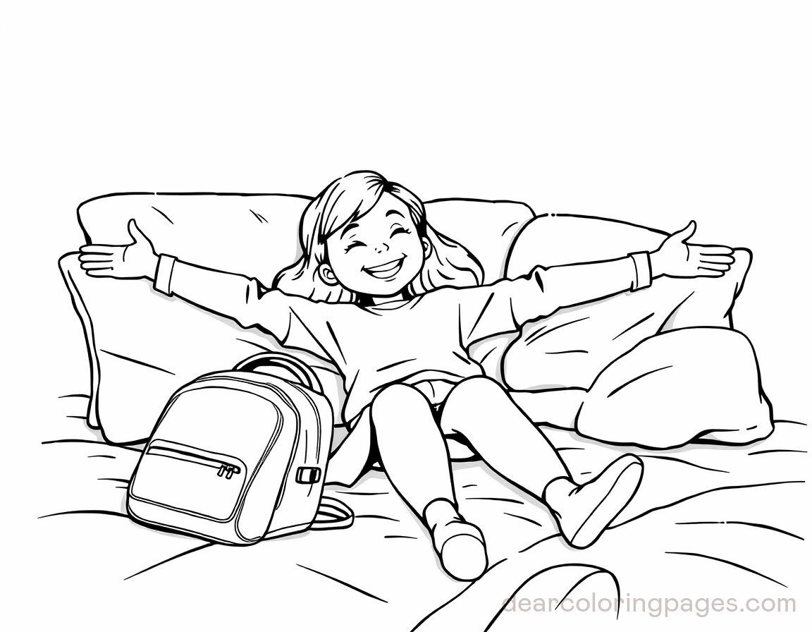 Cozy Coloring Page - Cozy After Class