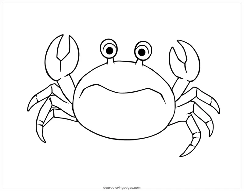 Crab Coloring Page - Giant Crab
