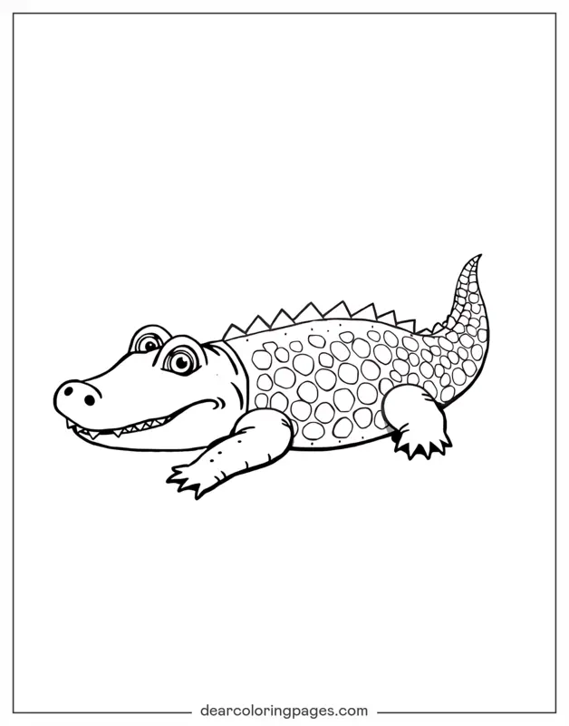 Coloriage de Crocodile – Crocodile Joueur
