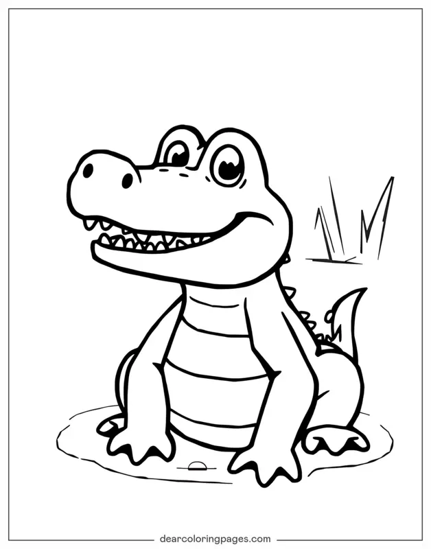 Coloriage de Crocodile – Crocodile de dessin animé