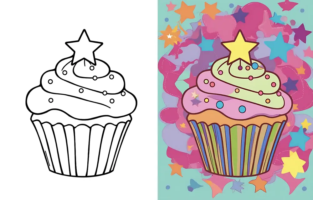 Muffin Ausmalbilder
