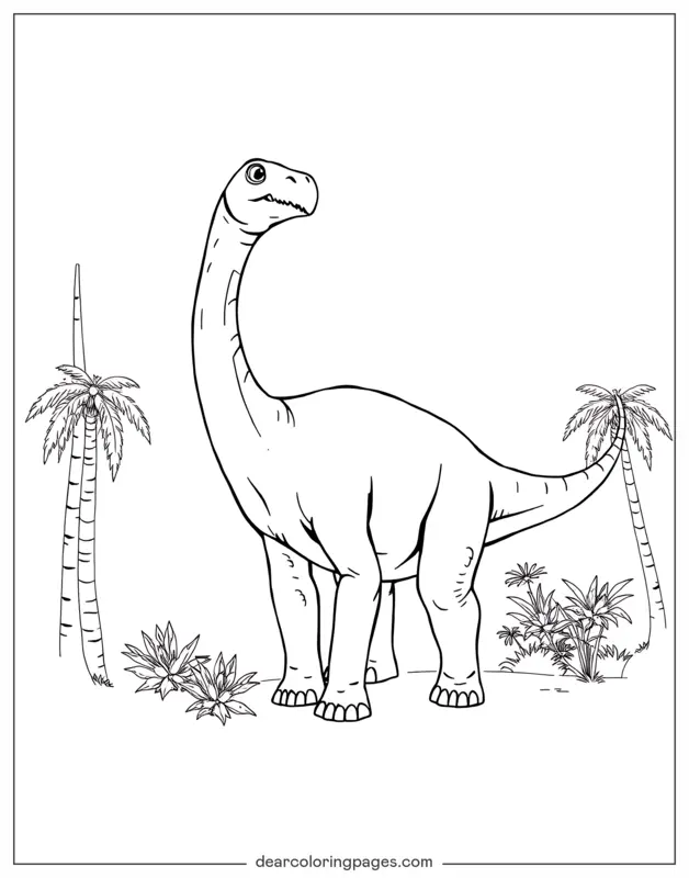 Dinosaur Coloring Page - Brachiosaurus