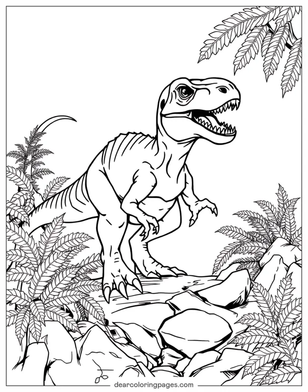 Dinosaur Coloring Page - Velociraptor