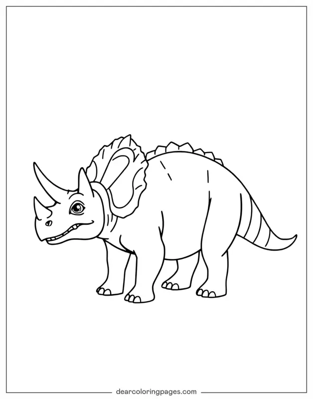Dinosaur Coloring Page - Triceratops