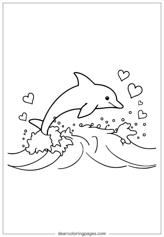 Animali Disegni da Colorare - Delfino Disegno da Colorare