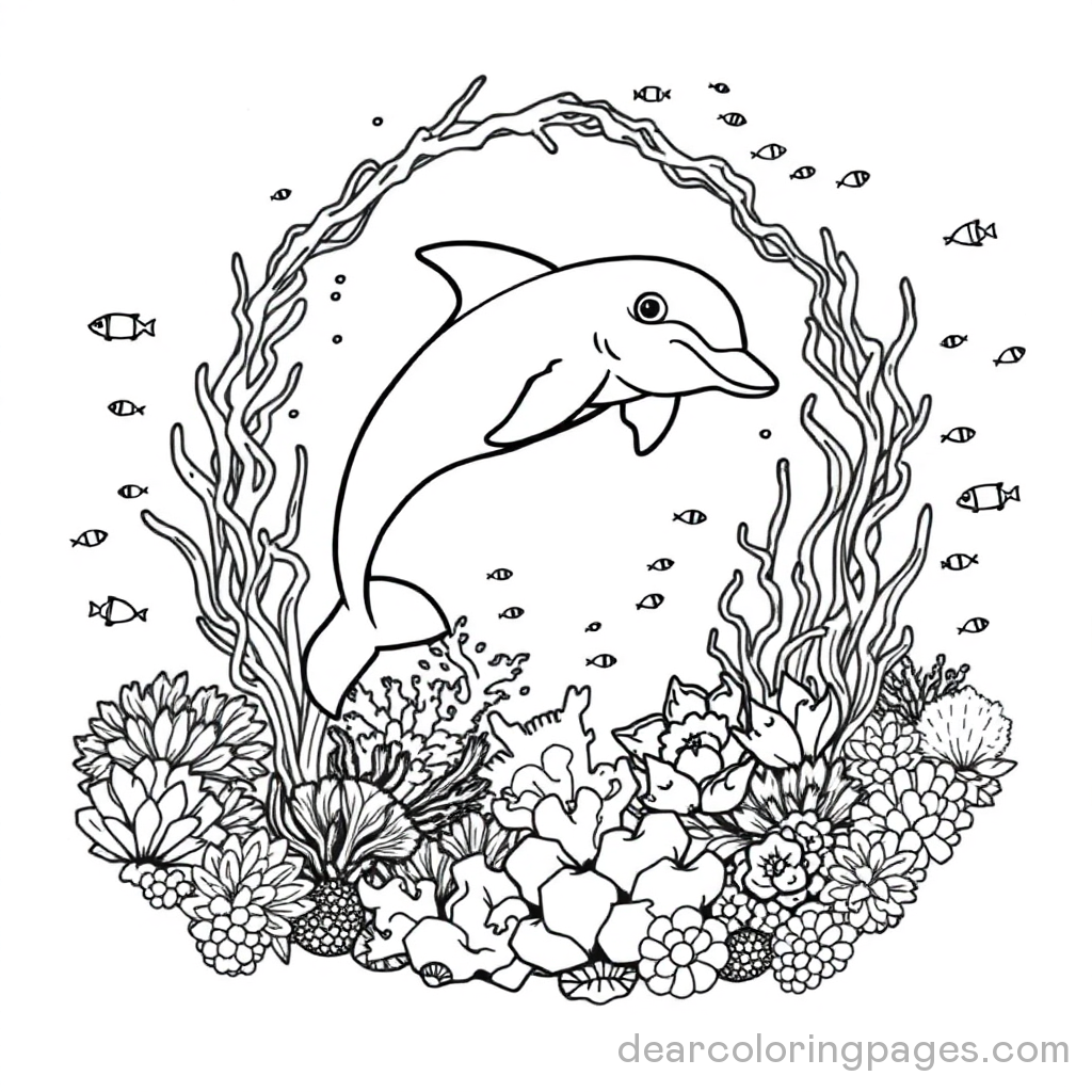 Dolphin in Coral Garden