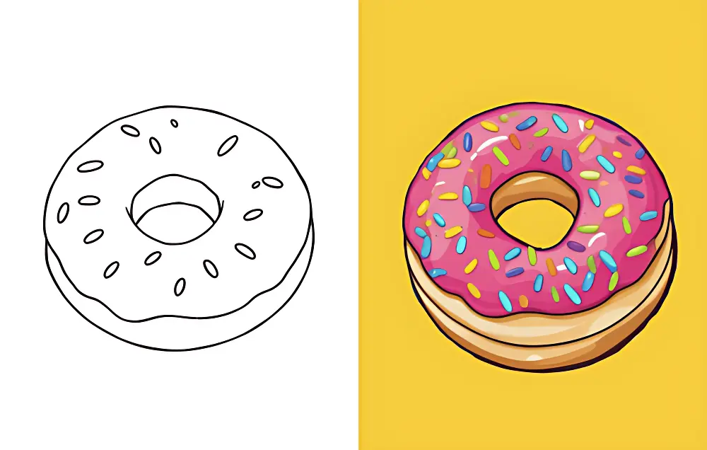 Donut Coloring Pages | Dear Coloring Pages