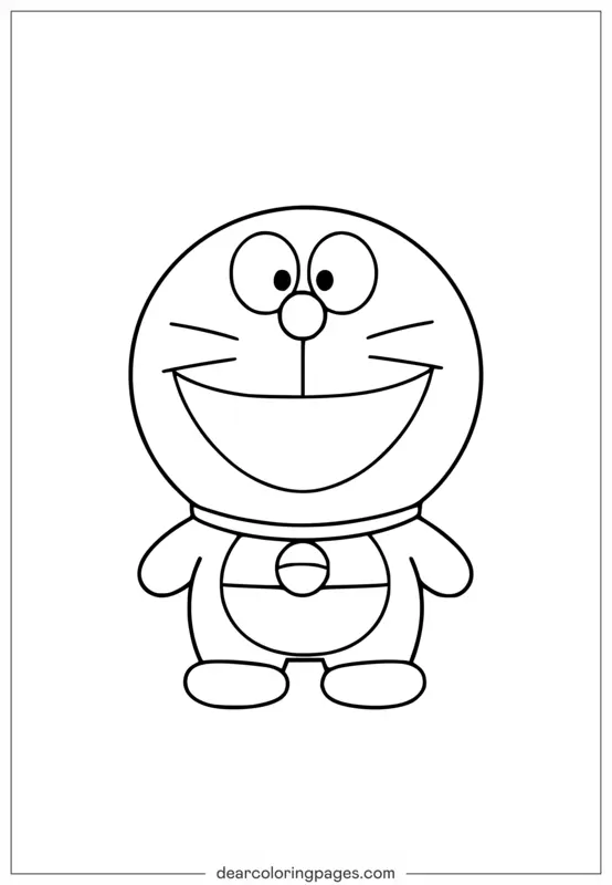 Easy Doraemon Coloring Page