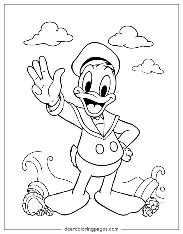 Anatra Disegno da Colorare - Paperino