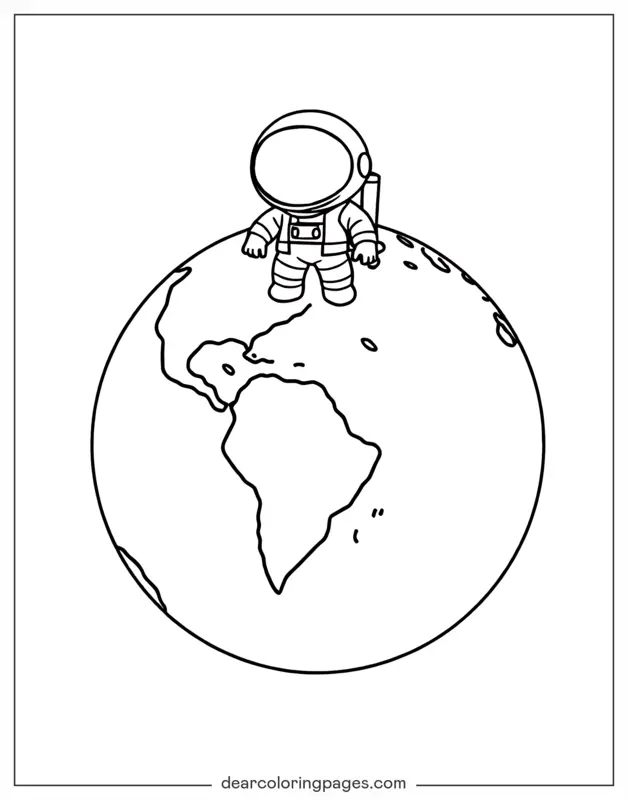 Earth and Astronaut