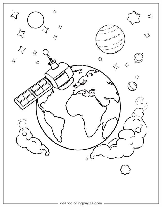 Satellite around Earth