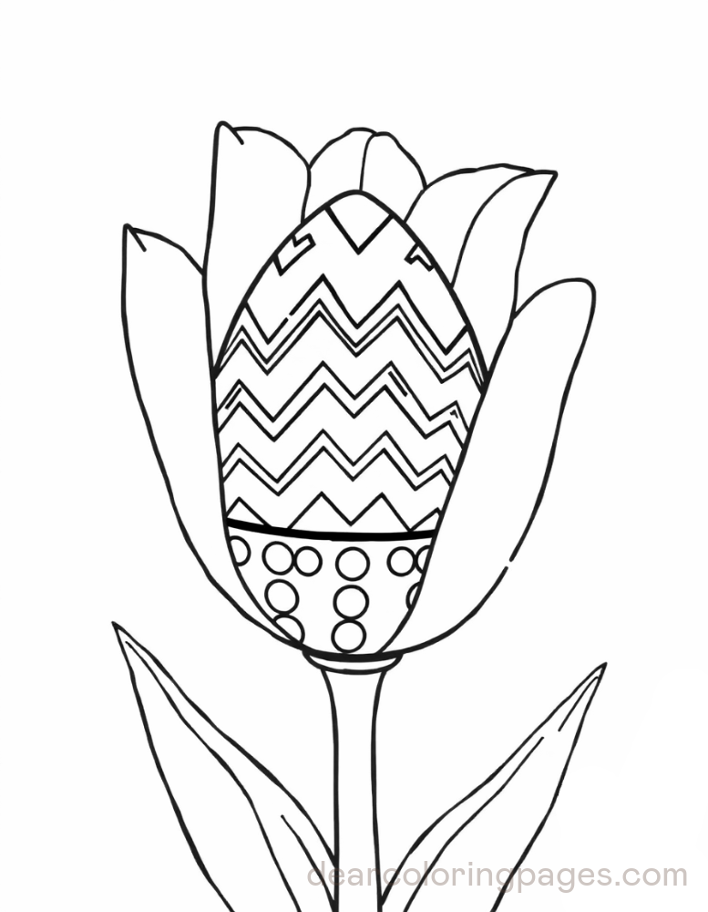 Easter Egg in Tulip