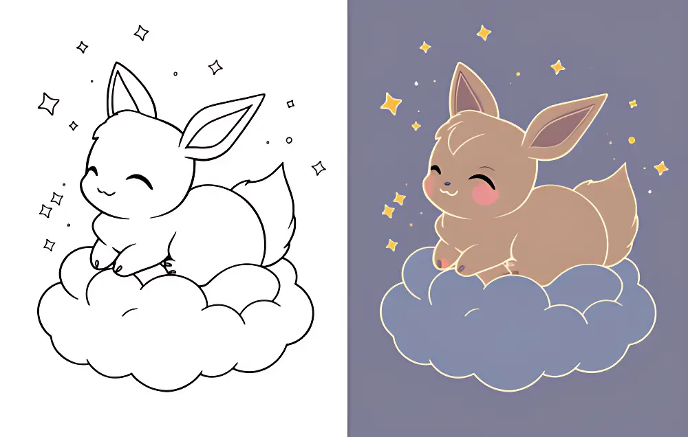 Eevee Coloring Pages | Dear Coloring Pages