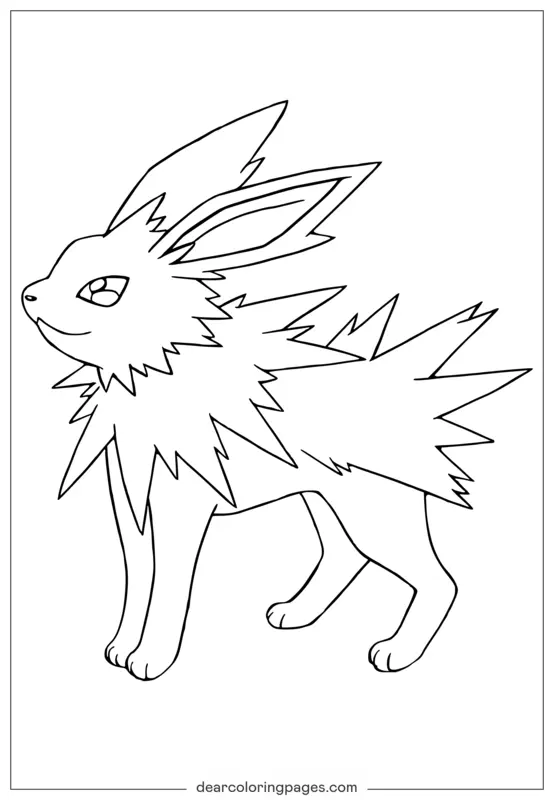 Pokemon Eevee Evolutions Coloring Page - Jolteon