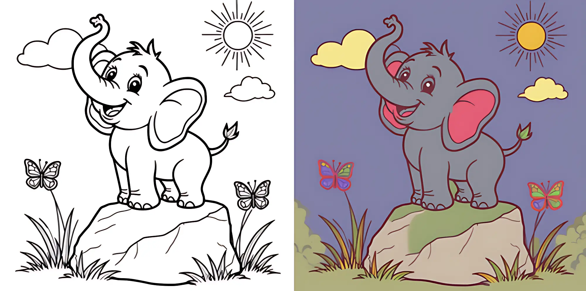 Elephant Coloring Pages