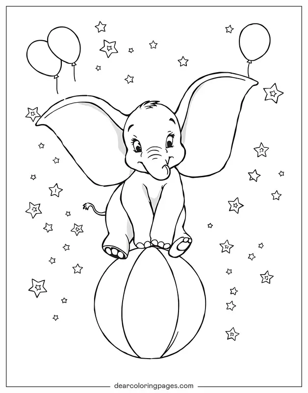 Elefante Disegno da Colorare - Elefante Dumbo