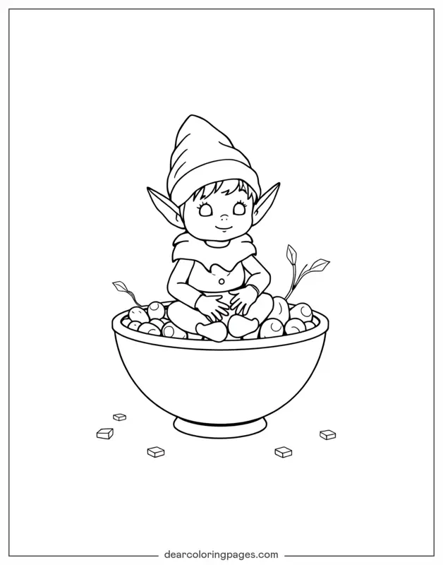 Fantasy Coloring Pages - Elf Coloring Page