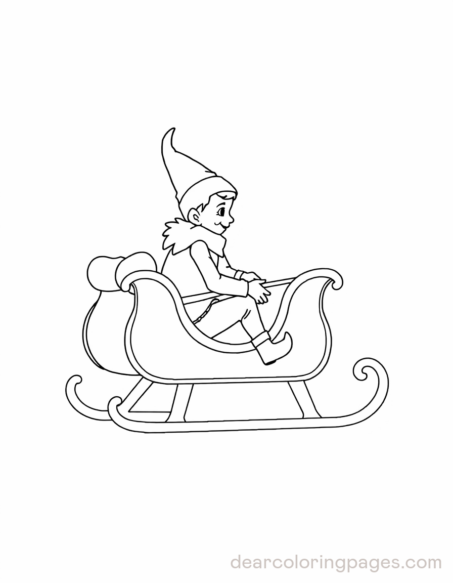 Elf on Sleigh