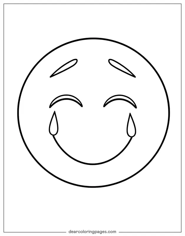 帶著喜悅淚水的微笑臉 emoji