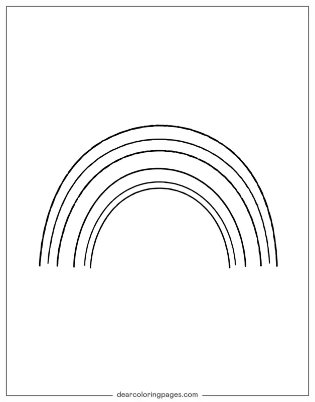 Coloriage de arc-en-ciel – Emoji Arc-en-ciel Simple