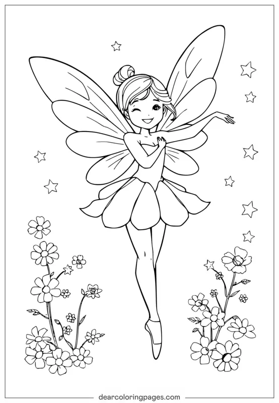 Sports and Activities Coloring Pages - Ballerina Coloring Page
