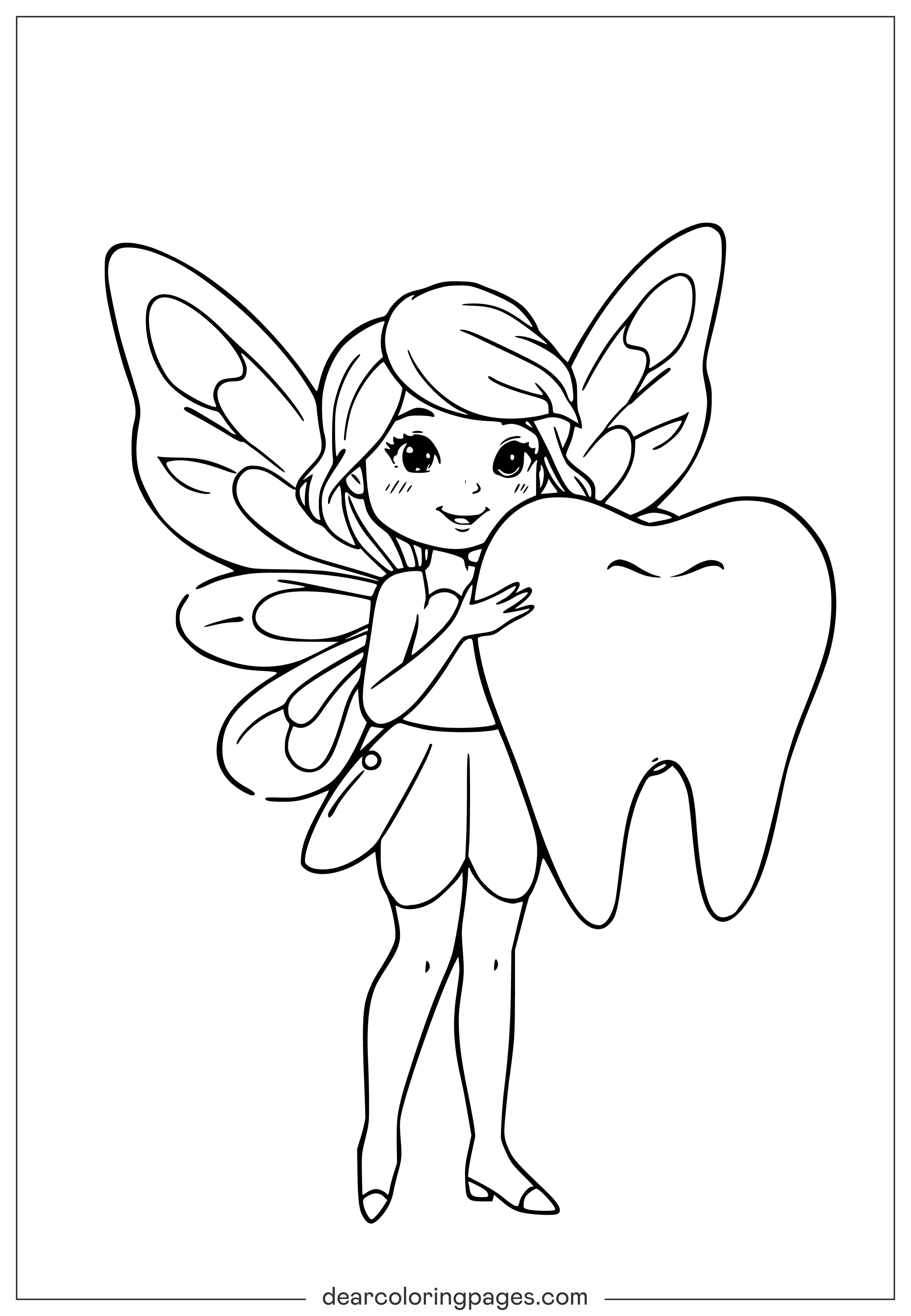 Tooth Fairy Coloring Page