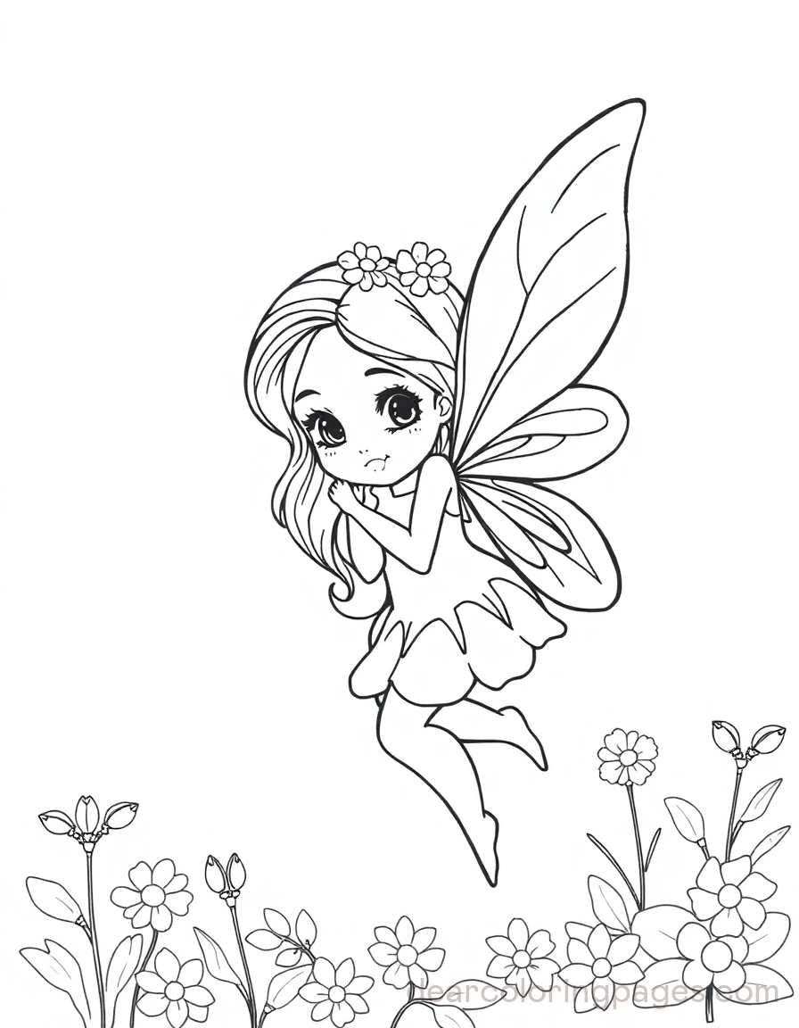 Flower Fairy Coloring Page