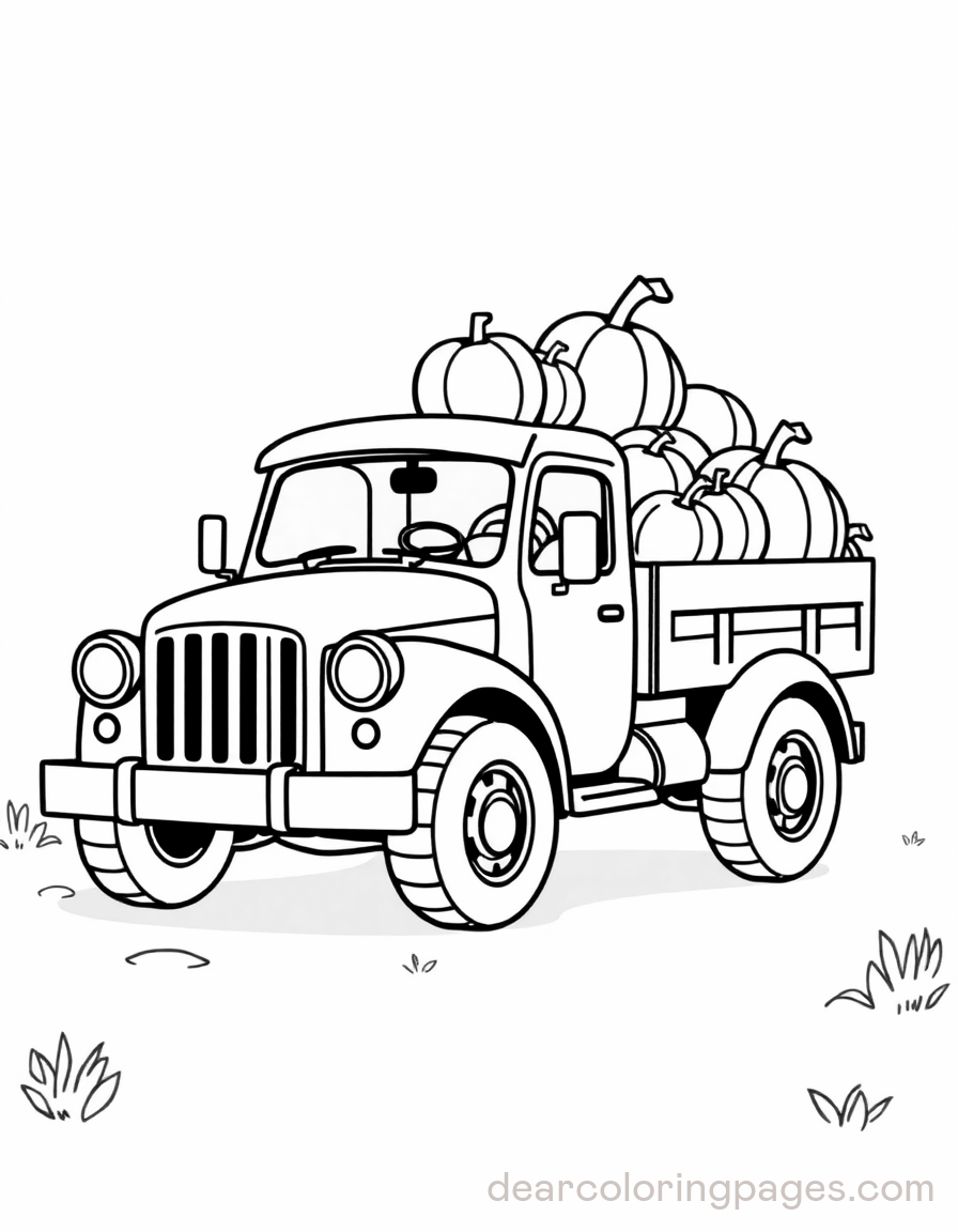 Truck with Pumpkins