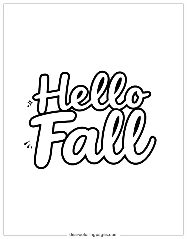 Autunno Disegno da Colorare - Ciao Autunno