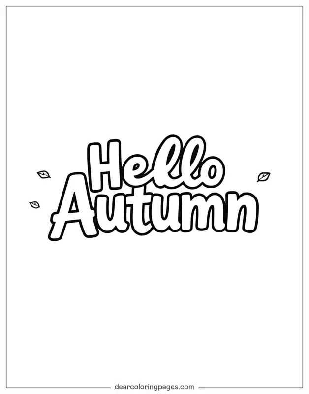 Autunno Disegno da Colorare - Ciao Autunno