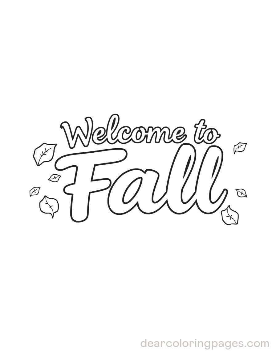 Welcome to Fall