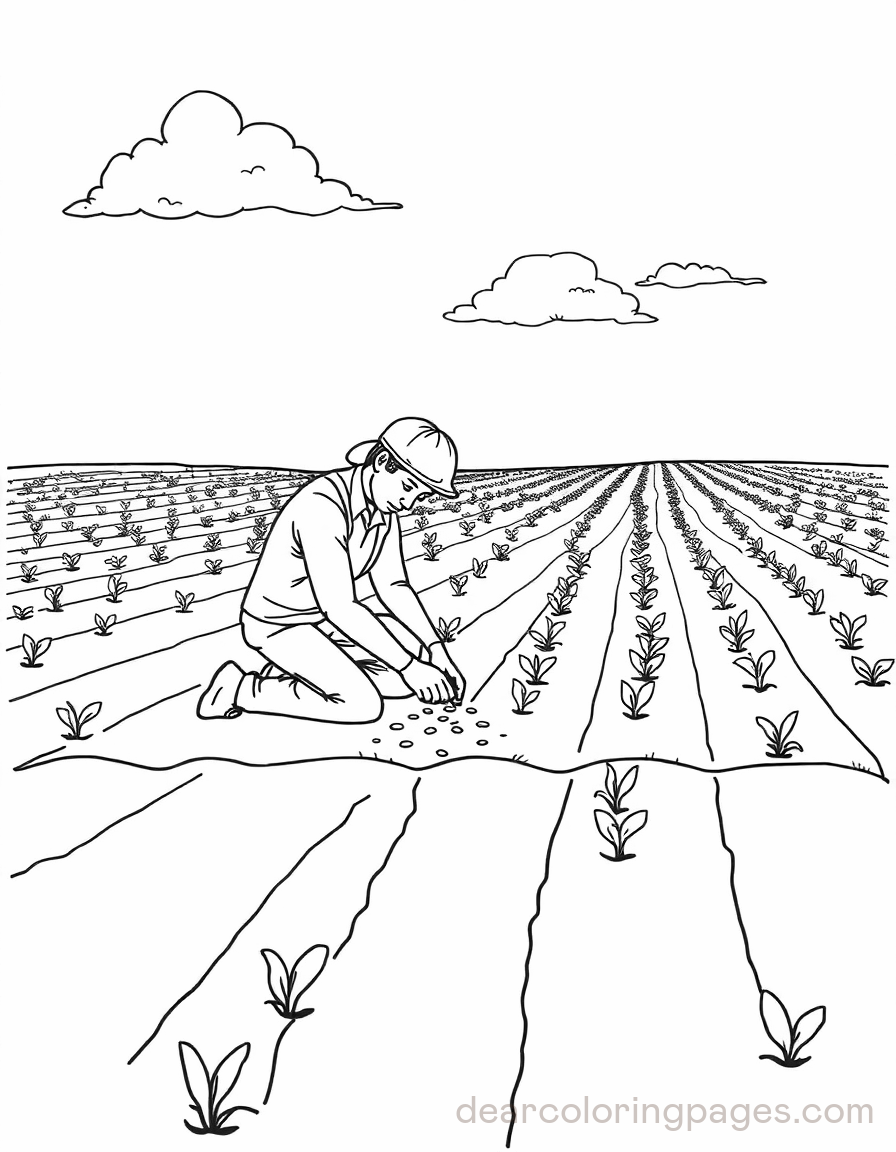 Farmer Planting Seeds