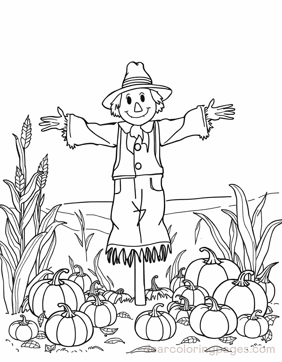 Scarecrow on Farm Field