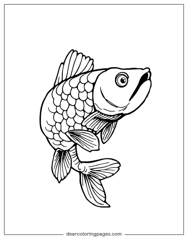 Fish Coloring Page - Carp