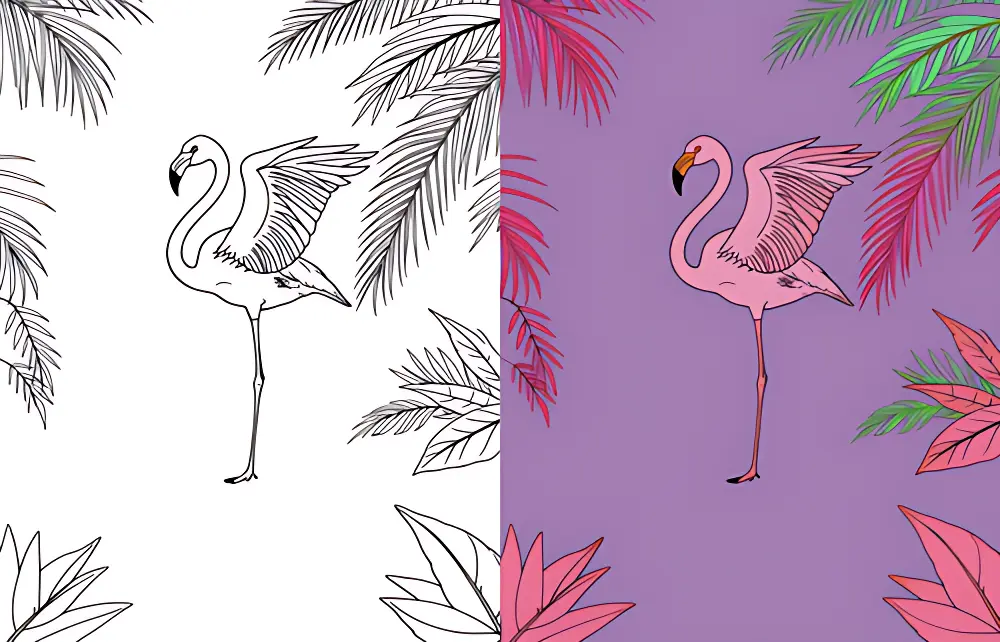Flamingo Ausmalbilder