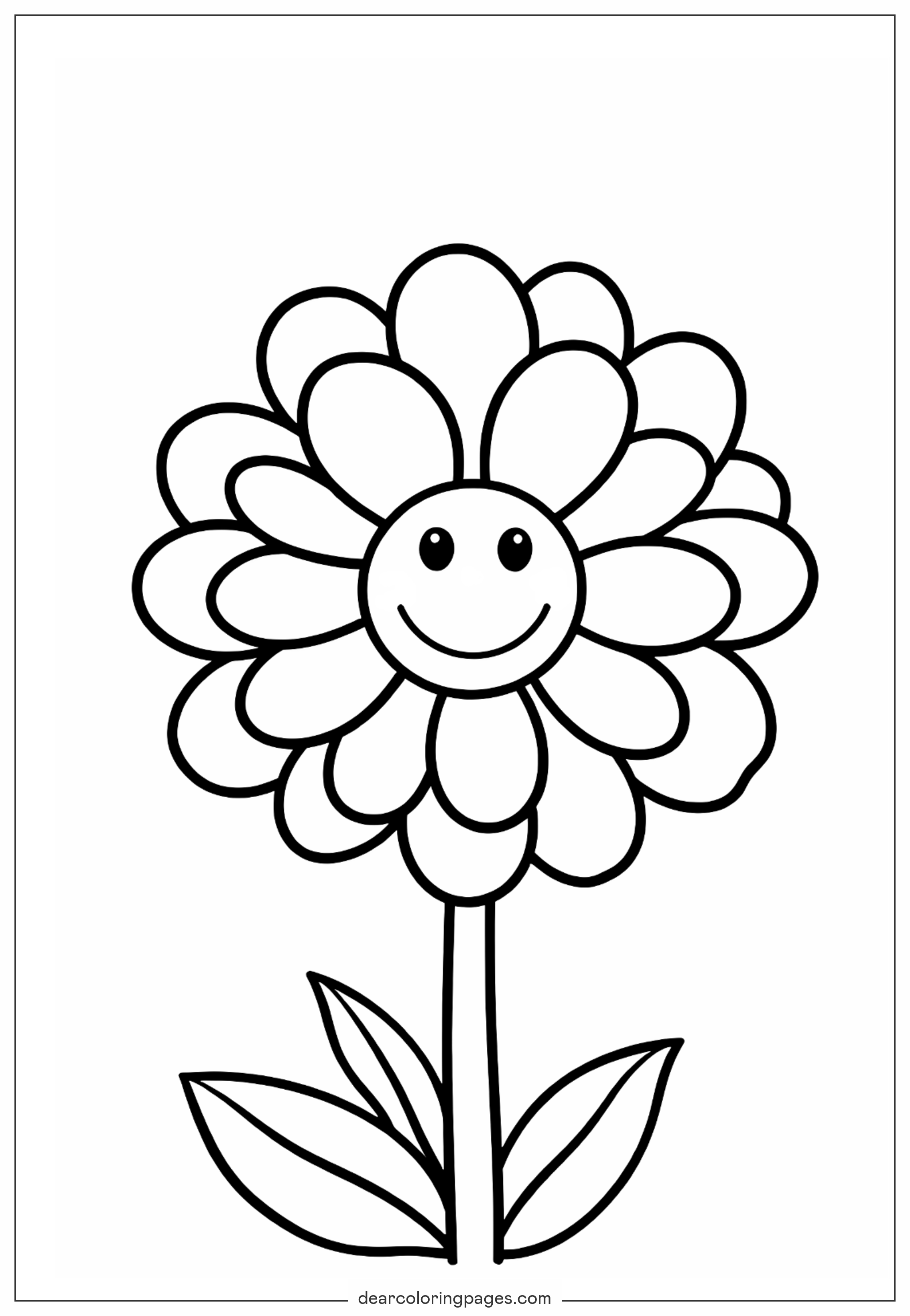 Plant Coloring Pages - Flower Coloring Page