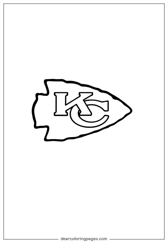 Football Coloring Page - Kansas City Chiefs Logo to Color