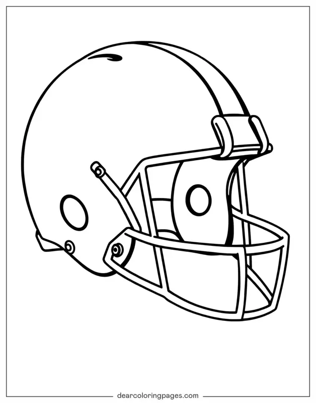 Football Coloring Page - American Football Helmet