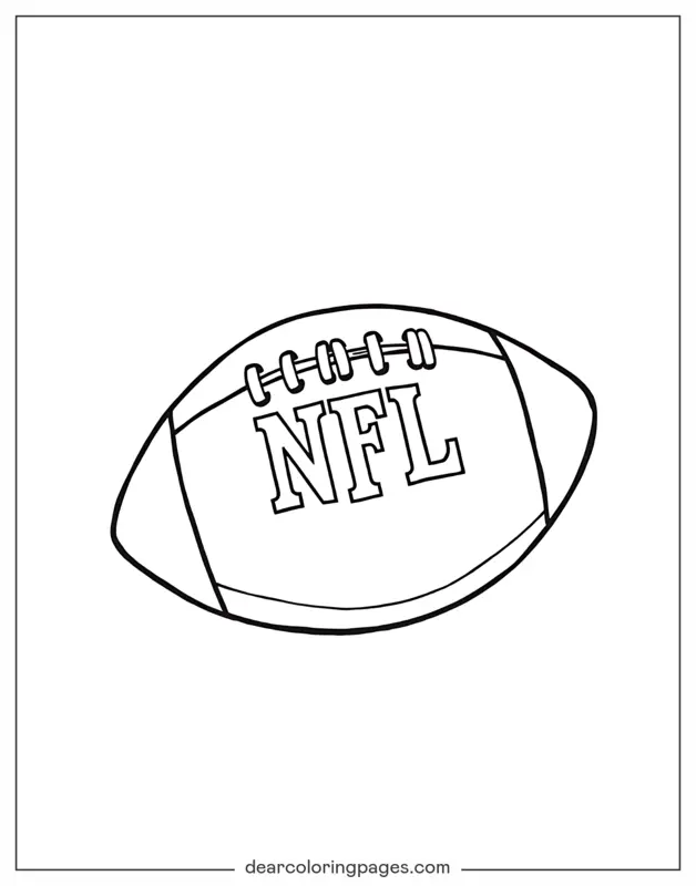 Football Coloring Page - American Football With NFL