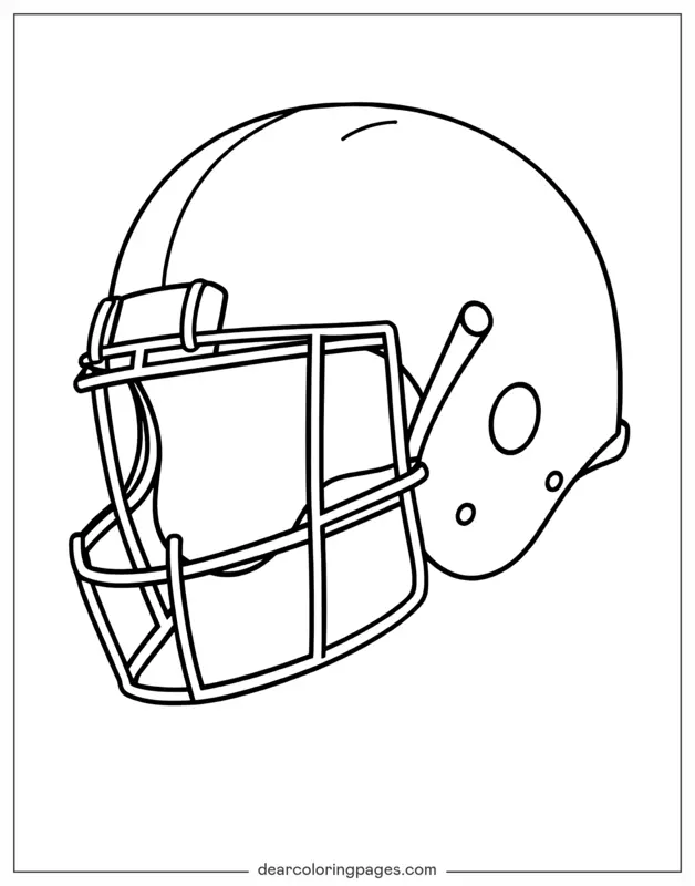 Football Coloring Page - American Football Helmet Coloring