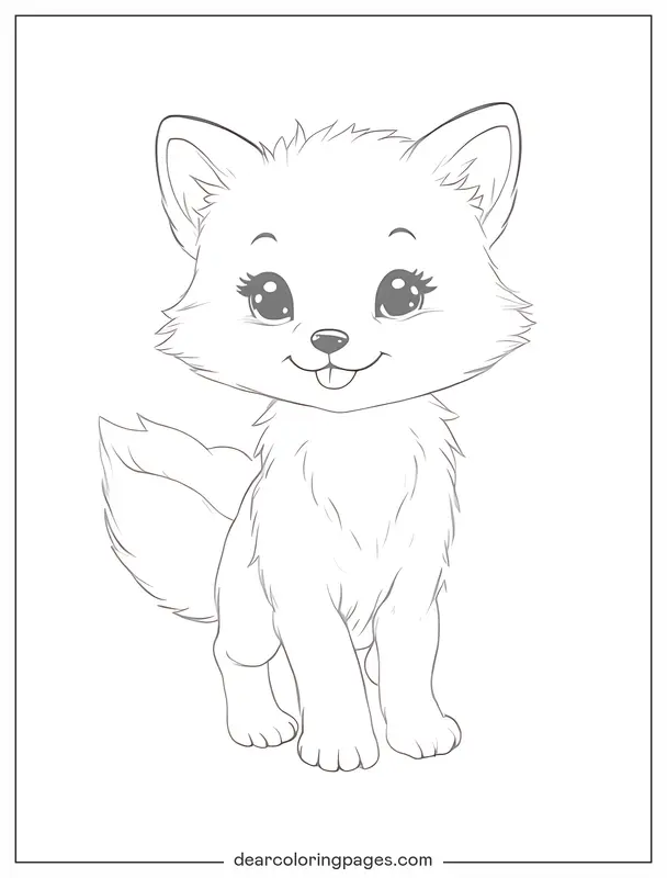 Coloring Page for Fox