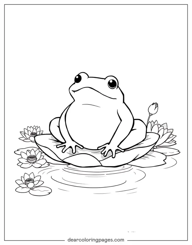 Coloriage de Grenouille – Froc Grassouillet
