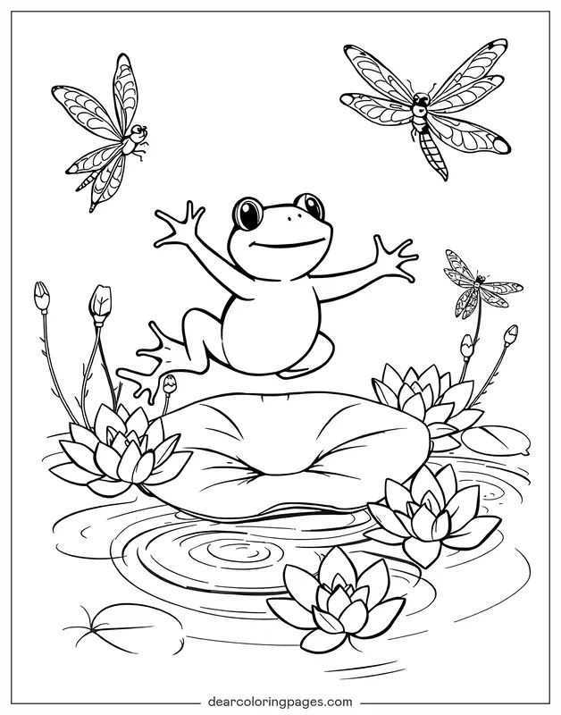 Coloriage de Grenouille – Têtard