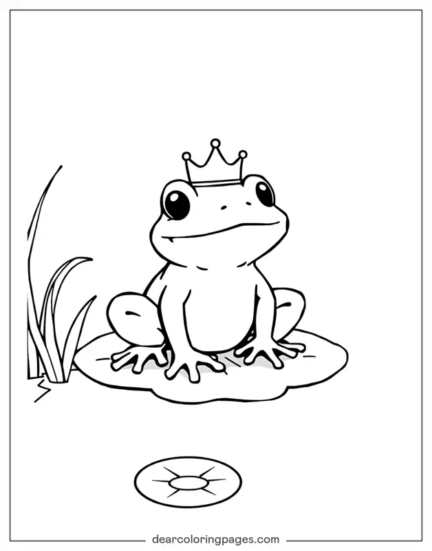 Coloriage de Grenouille – Prince