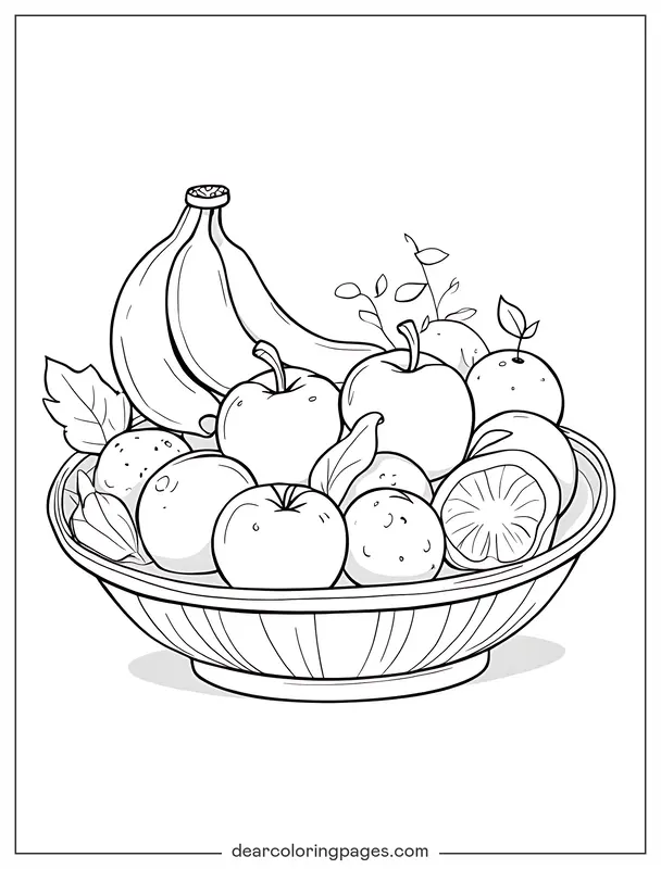 Coloriage de Fruits – Fruits Coloriage